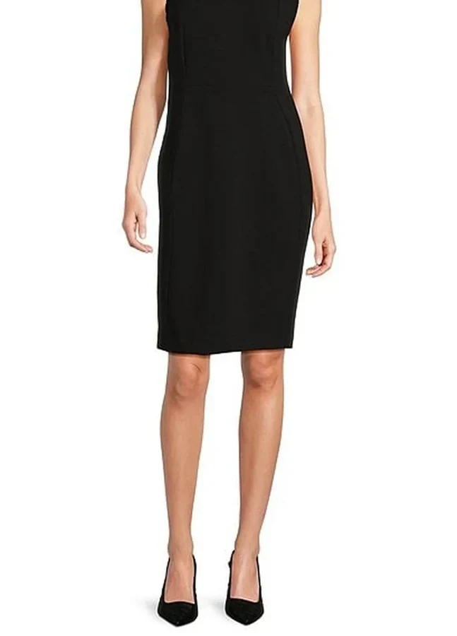 Calvin Klein Scuba crepe princess-seam sheath dress