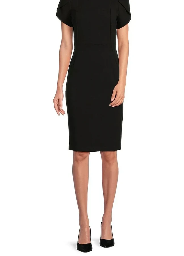 Calvin Klein Tulip sleeve sheath dress, worn