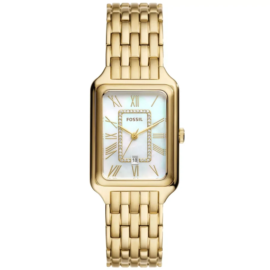 Fossil Raquel rectangular three-hand watch