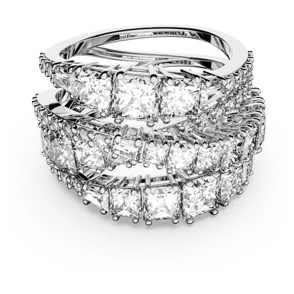 Swarovski Hyperbola ring, mixed cuts